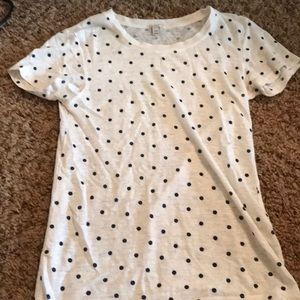j. crew navy polka dot t-shirt